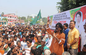 মেহেরপুর জেলা বিএনপির মিছিল সমাবেশ