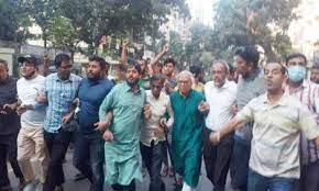 রিজভীর নেতৃত্বে রাজধানীতে মিছিল