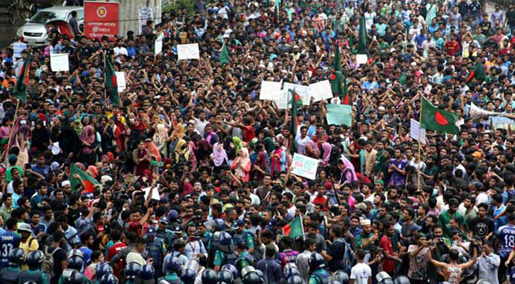 বাংলাদেশের ইতিহাসের সবচেয়ে বড় গণঅভ্যুত্থানে