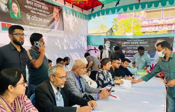 কড়াইল বস্তিতে ক্ষতিগ্রস্তদের  চিকিৎসাসেবা বিএনপির