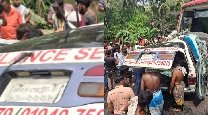 নগরকান্দায় বাস-অ্যাম্বুলেন্স সংঘর্ষে নিহত ৫